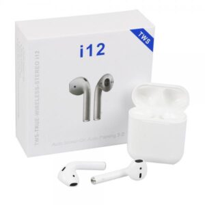 Audífonos Manos Libres Bluetooth TWS AirPods i12 – Estuche de Carga Inalámbrica