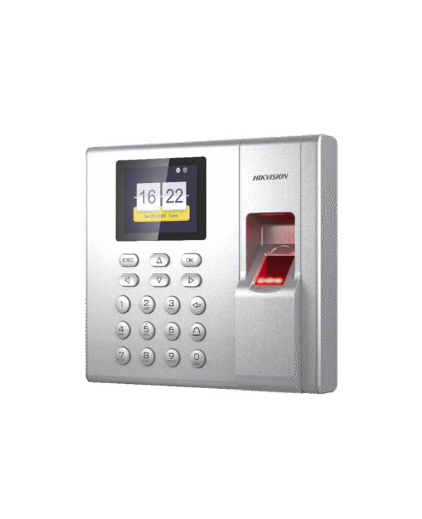 Control de Acceso y Asistencia HIKVISION DS-K1T8003MF(O-STD) – Biométrico, 1000 Huellas, Lector Mifare, Sin Fuente