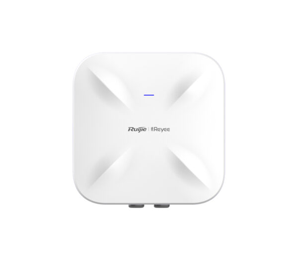 Access Point Exterior Reyee RG‑RAP6260(G) – Wi‑Fi 6 AX1800, Largo Alcance, IP68, Omnidireccional 360°, GE + SFP, PoE+ 30W