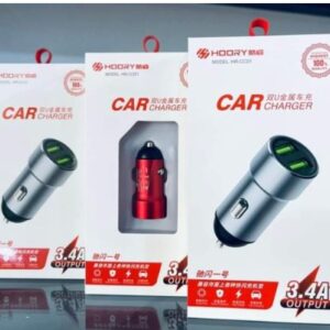 Cargador Cubo para Carro Doble USB 3.4A HR-CC01 Hoory – Colores Surtidos