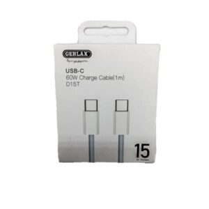 Cable USB Tipo C Gerlax D15T – 1 Metro, Negro